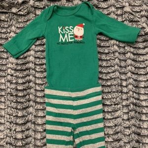 Newborn Kiss Me- No Mistletoe Needed Xmas Outfit